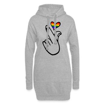 Lgbtq - Hoodie-Kleid - Grau meliert - Vorne
