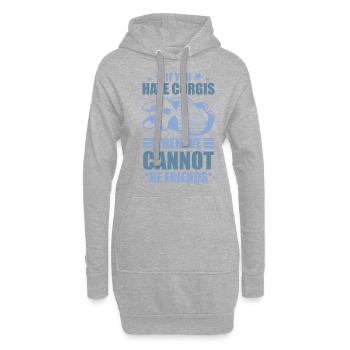 Corgi Enfant - Sweat-shirt à capuche long Femme - gris chiné - Devant