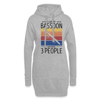 Conception bassoniste pour orchestre à vent - Sweat-shirt à capuche long Femme - gris chiné - Devant