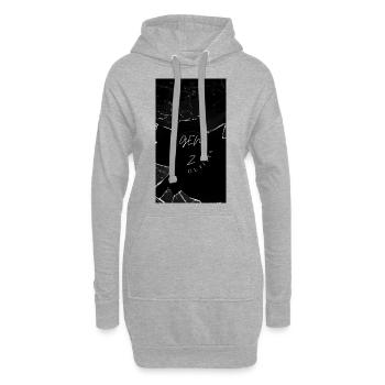 Génération Z - Sweat-shirt à capuche long Femme - gris chiné - Devant