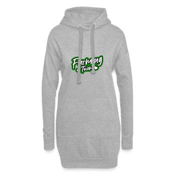 Farming Team - Hoodie-Kleid - Grau meliert - Vorne
