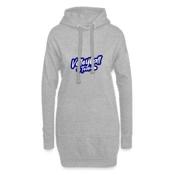 Équipe de volley-ball - Sweat-shirt à capuche long Femme - gris chiné - Devant