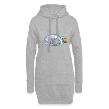 Récifs coralliens : plongée avec tuba, océan et - Sweat-shirt à capuche long Femme - gris chiné - Devant