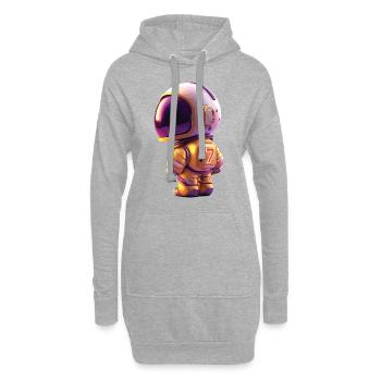 Space Kid Young Astronaut Geburtstag sieben - Hoodie-Kleid - Grau meliert - Vorne