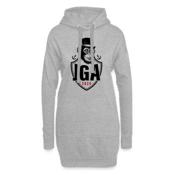 Junggesellen Abschied 2024 Affe Bräutigam Jga - Hoodie-Kleid - Grau meliert - Vorne