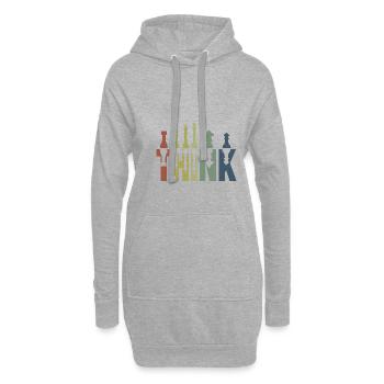 Think Chess King - Hoodie Dress - heather grey - Front