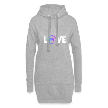 Sporty Hobby Leidenschaft Gaming - Hoodie-Kleid - Grau meliert - Vorne