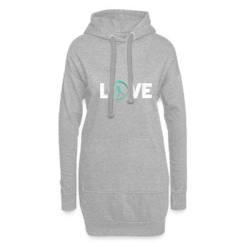 Sporty Hobby Leidenschaft Bowling - Hoodie-Kleid - Grau meliert - Vorne