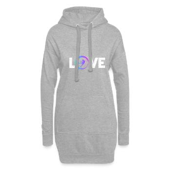Sporty Hobby Leidenschaft Fussball - Hoodie-Kleid - Grau meliert - Vorne