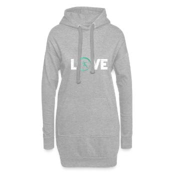 Sporty Hobby Leidenschaft Speerwurf - Hoodie-Kleid - Grau meliert - Vorne