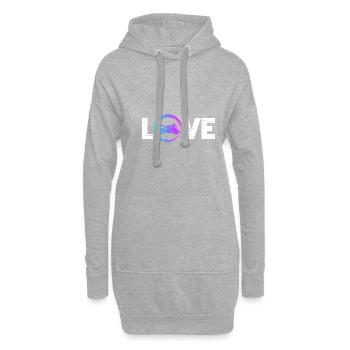 Sporty Hobby Leidenschaft Motorrad - Hoodie-Kleid - Grau meliert - Vorne