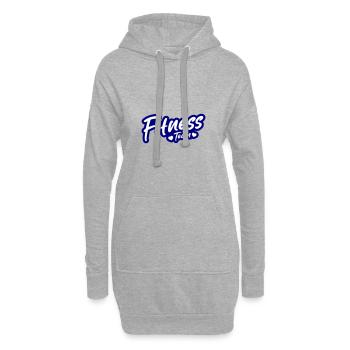 Équipe de fitness - Sweat-shirt à capuche long Femme - gris chiné - Devant