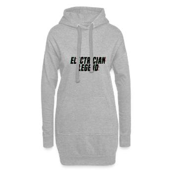 Légende de l'électricien Ironique Dicton Craftsman - Sweat-shirt à capuche long Femme - gris chiné - Devant