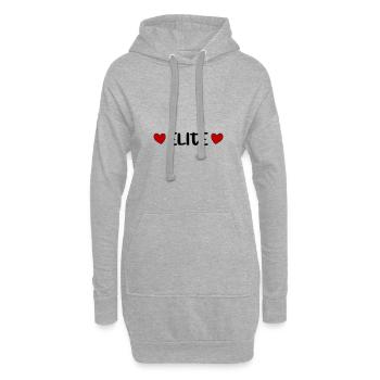 Cœur d’élite - Sweat-shirt à capuche long Femme - gris chiné - Devant