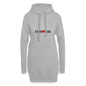 Tuning Team Herz - Hoodie-Kleid - Grau meliert - Vorne