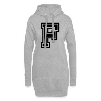 F - Hoodie-Kleid - Grau meliert - Vorne