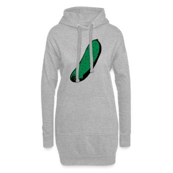 Gurke - Hoodie-Kleid - Grau meliert - Vorne
