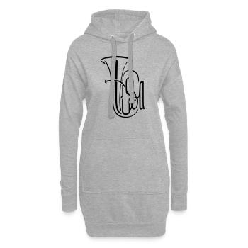 Tuba - Sweat-shirt à capuche long Femme - gris chiné - Devant