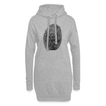 Empreinte - Sweat-shirt à capuche long Femme - gris chiné - Devant