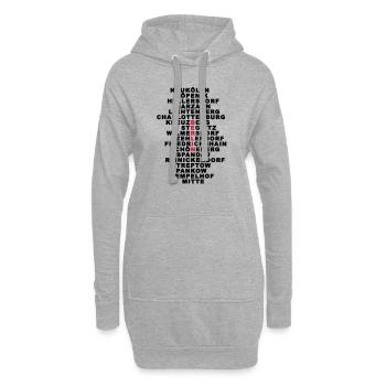 Berlin - Sweat-shirt à capuche long Femme - gris chiné - Devant