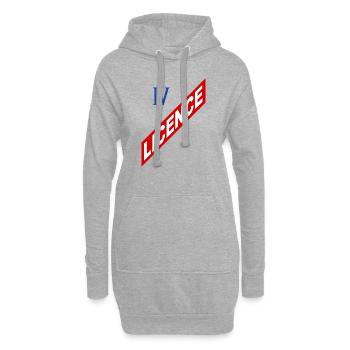 Lizenz 4 - Hoodie-Kleid - Grau meliert - Vorne
