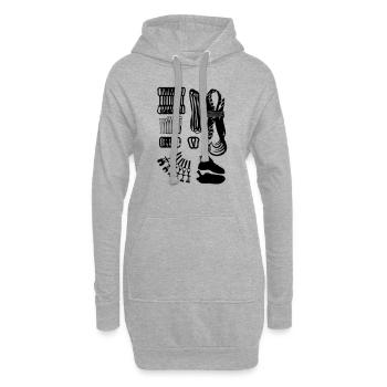 Ensemble de Alpine matériel d'escalade - Sweat-shirt à capuche long Femme - gris chiné - Devant