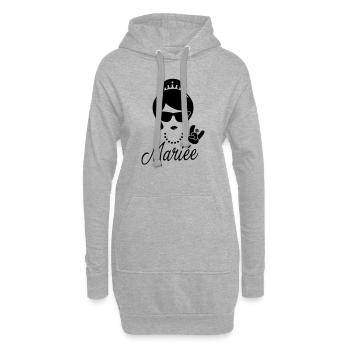 Future Mariée Enterrement Vie evjf Vintage hipster - Sweat-shirt à capuche long Femme - gris chiné - Devant