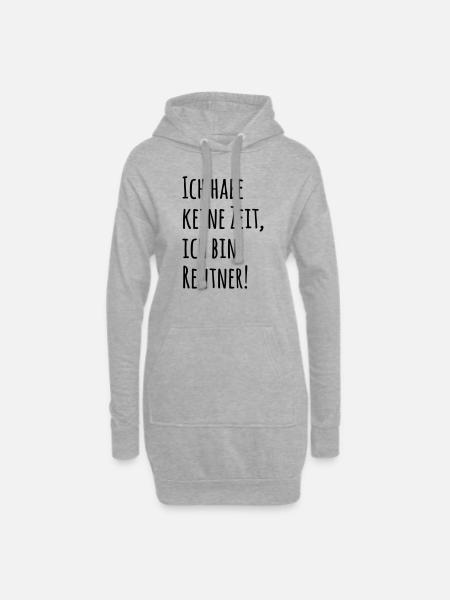 Ich habe keine Zeit Rentner - Hoodie-Kleid - Grau meliert