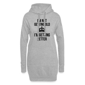 Getting Old - Sweat-shirt à capuche long Femme - gris chiné - Devant