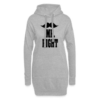 mr_right - Sweat-shirt à capuche long Femme - gris chiné - Devant