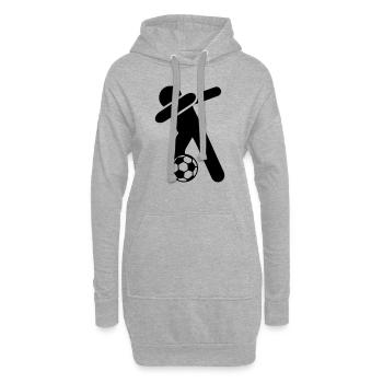 dabbing fussball - Hoodie-Kleid - Grau meliert - Vorne