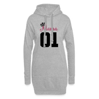mama 01 - Hoodie-Kleid - Grau meliert - Vorne