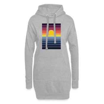 le coucher du soleil - Sweat-shirt à capuche long Femme - gris chiné - Devant