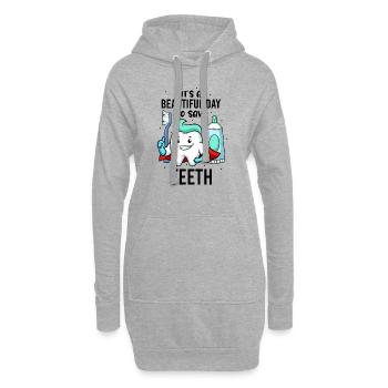 Assistante dentaire - Sweat-shirt à capuche long Femme - gris chiné - Devant