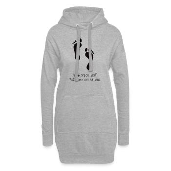 Im Herzen auf Fehmarn - Hoodie-Kleid - Grau meliert - Vorne