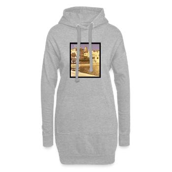 T-shirt St-Tropez French Riviera - Sweat-shirt à capuche long Femme - gris chiné - Devant