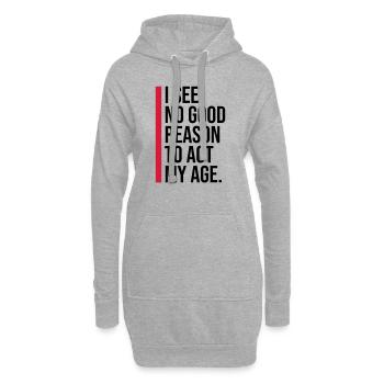 to act my age - Hoodie-Kleid - Grau meliert - Vorne
