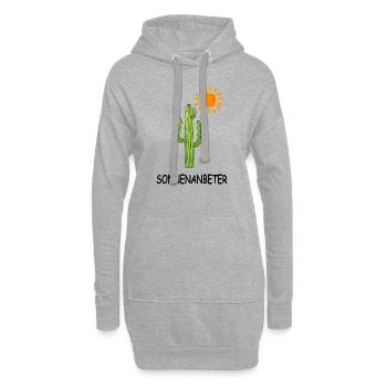 sommer sonnenanbeter - Hoodie-Kleid - Grau meliert - Vorne