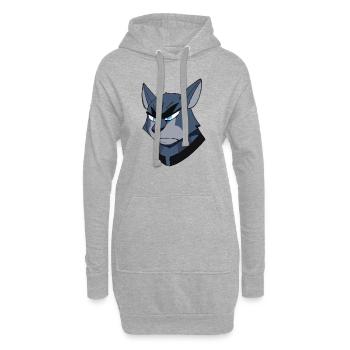 Fiz le chat grognon - Sweat-shirt à capuche long Femme - gris chiné - Devant