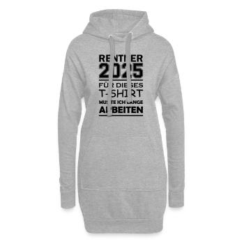 rentner 2025 - Hoodie-Kleid - Grau meliert - Vorne