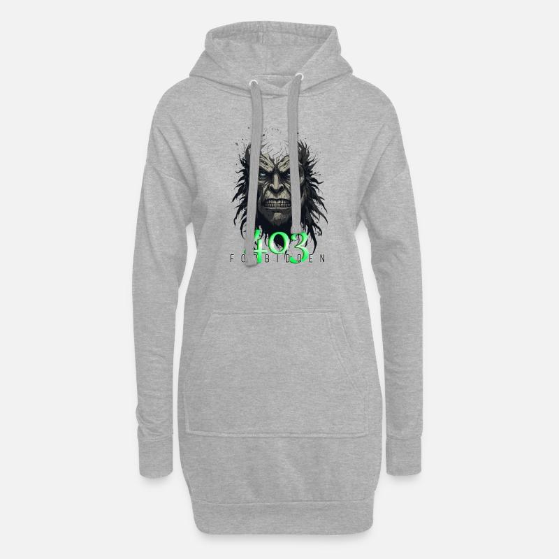 Fehlercode 403 - Forbidden - Hoodie-Kleid - Grau meliert