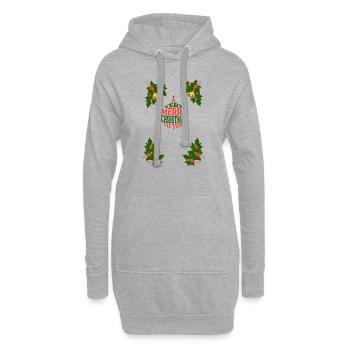 A VERY MERRY CHRISTMAS TO YOU - Hoodie-Kleid - Grau meliert - Vorne