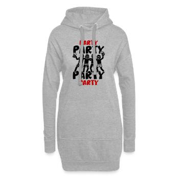 L’équipe du parti célèbre les vacances - Sweat-shirt à capuche long Femme - gris chiné - Devant