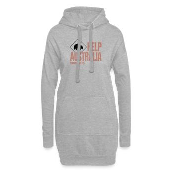 HELP AUSTRALIA WOMBATS - Hoodie Dress - heather grey - Front