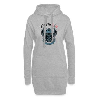 Biker For Life - Hoodie-Kleid - Grau meliert - Vorne
