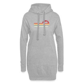 Sun et Retro Lines - Parapente - - Sweat-shirt à capuche long Femme - gris chiné - Devant