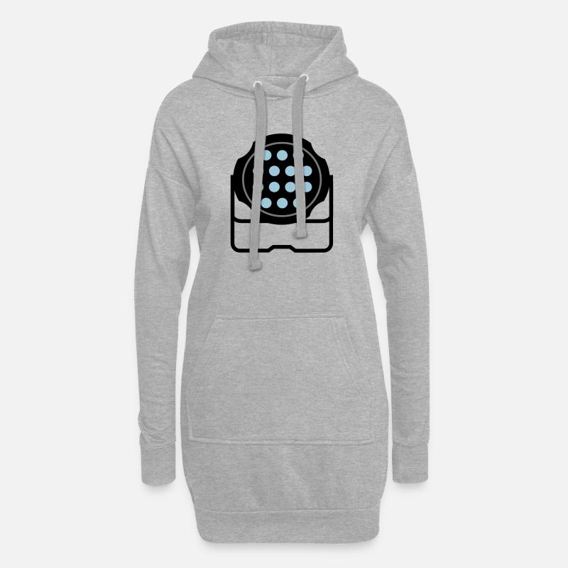 Scheinwerfer4 - Hoodie-Kleid - Grau meliert