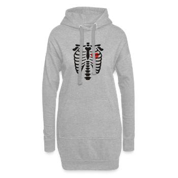 bis dass der Tod uns scheidet - Hoodie-Kleid - Grau meliert - Vorne