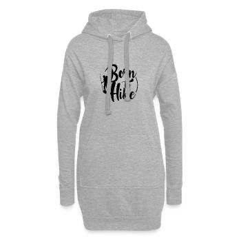 wandern, Wanderung, Freizeitspaß, Hobby, Berg - Hoodie-Kleid - Grau meliert - Vorne