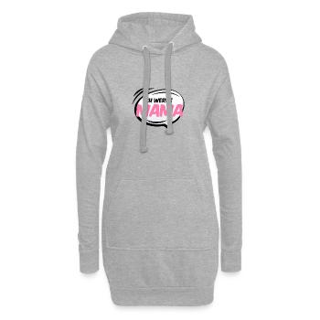 Mama Mutter Baby bekommen Schwangerschaft Kinder - Hoodie-Kleid - Grau meliert - Vorne
